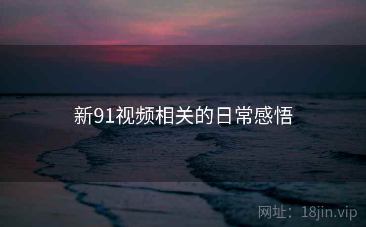 新91视频相关的日常感悟