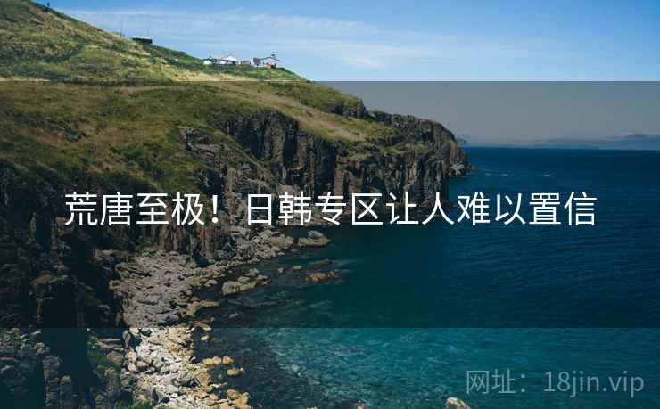 荒唐至极！日韩专区让人难以置信